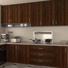 Black Walnut Wood Grain Furniture Sticker, Lightweight Anti-Oil Splash Faux Wood Grain Wallpaper, Suitable For Kitchen, Bathroom, Living Room, Bedroom - Redwood - View 2