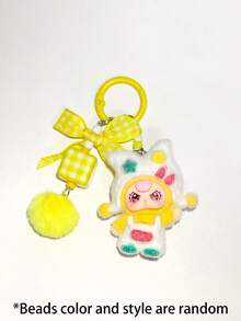 1个可爱卡通女孩戴帽子植绒钥匙扣，植绒卡通吊坠，毛绒钥匙扣，可爱小饰品，包包挂饰，汽车钥匙扣，钥匙链挂绳，钥匙扣，钥匙圈配件，钥匙圈，情侣钥匙扣，女士钥匙扣，圣诞礼物，圣诞袜填充物，生日礼物，朋友礼物，节日礼物，活动纪念品，派对小礼品 - 彩色 - 查看 15