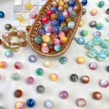 5pcs Colorful Acrylic Reversible Beads, DIY Jewelry Making, Craft Supplies, Friendship Gifts, Home Decor, Small Accessories - DIY - View 2