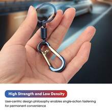 Carsun 钛合金伸缩汽车钥匙扣，简约个性钥匙扣，男女皆宜 - A - 查看 2