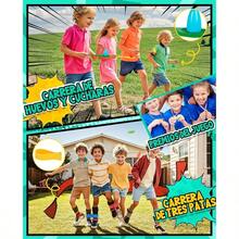 - Juegos de carnaval al al aire ltima intervensin, bolsas de saco de patatas para nios y adultos, carreras de rels de cuchara de huevo, bandas de carreras de 3 patas, juegos de cola, - Multicolor - Ver 4