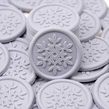 30张花卉图案蜡封贴纸，专用于信封和邀请函，易于使用，粘性强，花卉信封贴纸，礼品邀请函配件 - 灰紫色 - 查看 3