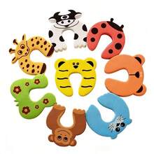 8pcs/1set Cartoon Pattern Child Safety Anti-Pinch Door Stopper, Cute Animal EVA Foam Door Stopper - Soft, Colorful, Durable Safety Plug, Soft Texture, Door & Wall Protector - Multicolor - View 10