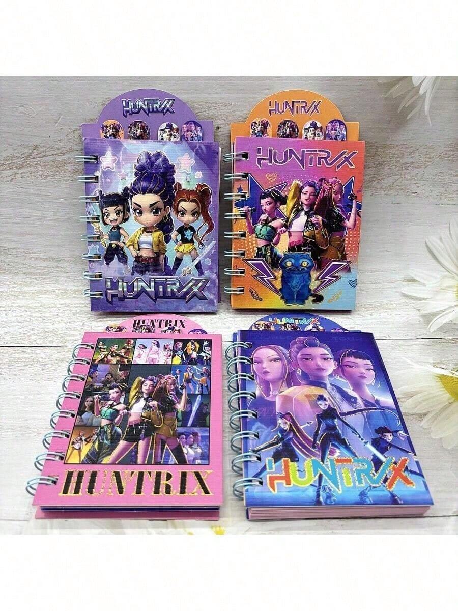 1pc Random \ 4pcs \ 1 Set, K-POP Witch Hunt Cartoon Account Mini Notebook, Mini Pocket Notebook, Coil Notebook