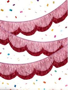 2 件装金色扇形多层流苏花环 - 女士生日装饰，闪亮流苏花环，5 英尺流苏花环，金色生日装饰，单身派对装饰，生日派对装饰，生日快乐横幅，拍照背景花环，新娘送礼会花环，情人节装饰