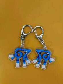 1pc 2D Flat Funny "67" Number Keychain - Fashionable "67" Number Keychain, Can Be Hung On Bags And Backpacks - Suitable As A Unique Christmas Gift, 2D Flat - Multicolor - View 2
