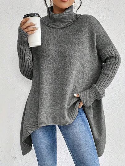 New Autumn And Winter Women's Casual Long Sleeve High Neck Pullover Winter Clothes For Women Fall Clothes For Women Vestidos Elegantes De Mujer