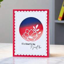 创意花朵切割模具，DIY剪贴簿相册和压花模板，贺卡制作工具，卡片纸切割工艺品，礼品卡制作模板模切。 - 銀色 - 查看 1