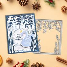 Creative Reeds And Borders Cutting Dies, DIY Scrapbooking Album And Embossing Stencil, Greeting Card Making Tool, Card Paper Cutting Crafts ,Gift Card Making Template Die Cuts. - Silver - View 6