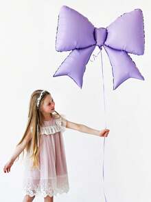 2/6pcs Large Matte Cream Blue, Gold, Red, Purple, Pink Bow-Shaped Foil Balloons, Suitable For Birthday Party, Anniversary, Wedding, Valentine's Day, Baby Shower, Bridal Shower, Mother's Day Party Decoration - Multicolor - View 7