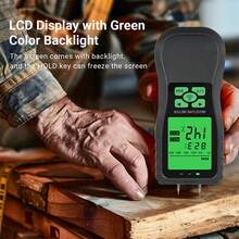 多功能针式湿度计/木材湿度测试仪/石膏墙湿度测试仪/油漆湿度计/木材含水率监测器 - 彩色 - 查看 2