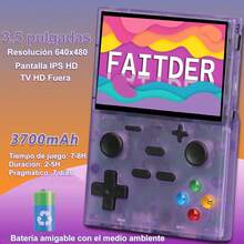 Consola de juegos portátil clásica retro: pantalla IPS de 3,5 pulgadas, más de 15.000 juegos integrados, 64 GB de memoria, el regalo de cumpleaños perfecto. - Morado - Ver 5