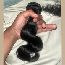 BINF 16A Raw Body Wave Bundles Human Hair 16 18 20 22 Inch,100% Real Human Hair Bundles For Women No Tangles Shedding, Bleach & Dye, Permable, 3x Longer Lifespan Clean, Healthy And Stay Beautiful Longer. Comfortable To Make Quick Weave And Wig Natural Black Color, Can Be Straightened And Curled, And Restyled Suitable For Everyday, Styled As You Like, Human Hair Bundles Can Last 1 Year With Proper Care. - Natural Black - 查看 2