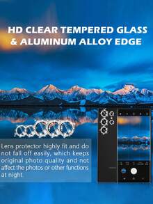 一套相机镜头保护膜，兼容三星 Galaxy S25 Ultra、S25/25 Plus、S24 Ultra、S24、S24 Plus、S23 Ultra、S23、S23 Plus。采用高清钢化玻璃和铝合金镜头环设计。也适用于 A14、A15、A16、A36、A55、A54、A25 等其他型号。适合日常、办公和家庭使用。 - 銀色 - 查看 4