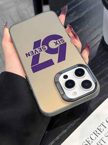 The New Series Of Creative And Fashionable IMD Laser Phone Cases ,Number 67 & SIX SEVEN Lettering Patterns, Classic Hybrid Phone Cases With Shock Resistance And Anti Slip, Compatible With Iphone 17/17Air/17Pro/17ProMax, 16/16Plus/16ProMax, 15.14, 13, 12, 11 Series, Suitable For Galaxy S22, S23, S24, S25 PLUS ULTRA Series, Easter Gift, Christmas/Halloween Decoration/Birthday Gift, Couple .Girlfriend, Boyfriend, Friend Or Yourself. - Black - View 4