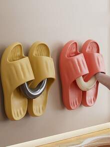 1个壁挂式鞋架 - 无需钻孔，安装简便，防水鞋钩，节省空间的垂直设计，适用于浴室、淋浴间、客厅、卧室，现代风格，多功能实用挂钩 - 彩色 - 查看 9