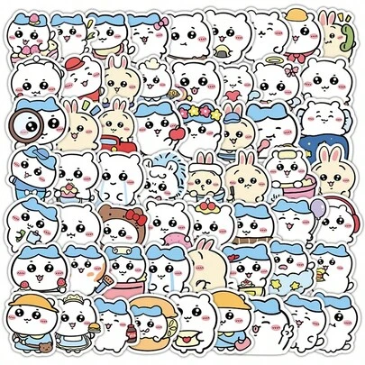 1 Set/100pcs Cartoon Character Stickers, Cartoon Personality DIY Handmade Account Decoration Stickers, Mobile Phone Skateboard Refrigerator Stickers Wholesale, Gifts For Friends, Holiday Gifts, Easter Gifts, Creating A Sense Of Surprise, Cute And Affordable (Stochastic Style)