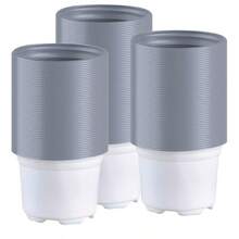 30pcs 4.7 Inch (Approx. 12cm) Plastic Succulent Planter Pots, With Drainage Holes, Suitable For Succulents, Pothos, Cacti And Other Small Plants/Flowers, White - White - View 7