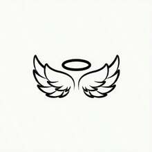 Guardian Angel Wings Vinyl Decal Sticker, Car Truck Window Wall Cup Laptop Laptop Decal Sticker - A - View 1