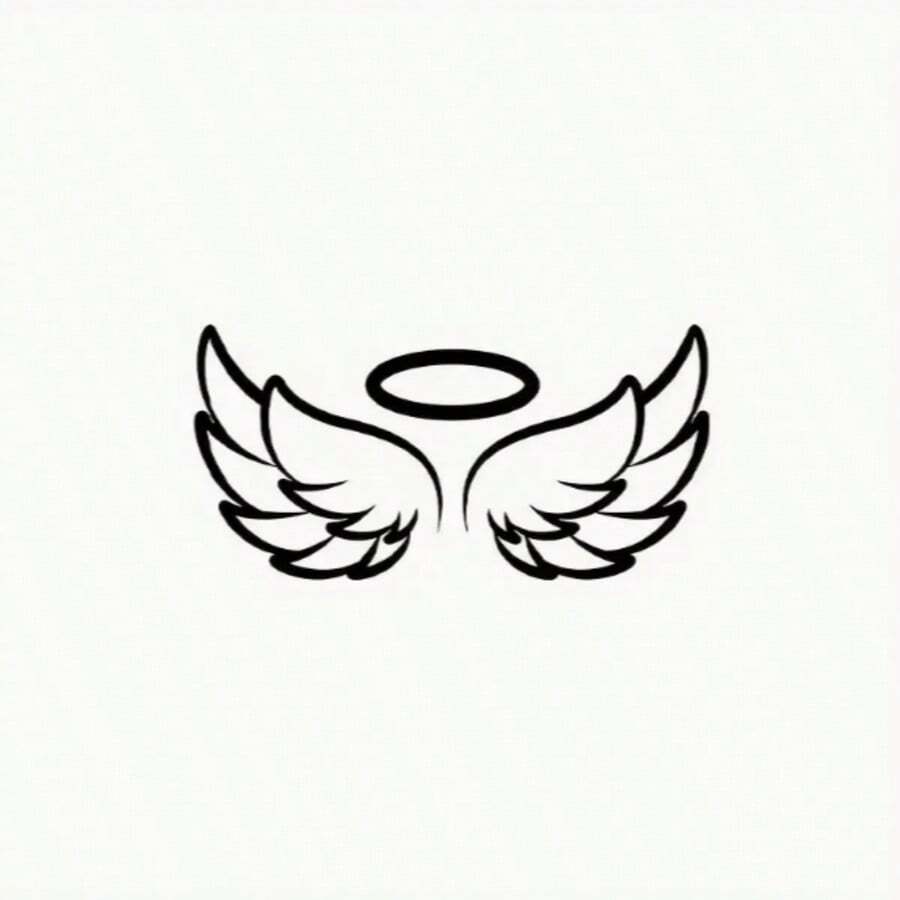 Guardian Angel Wings Vinyl Decal Sticker, Car Truck Window Wall Cup Laptop Laptop Decal Sticker - A - View 1