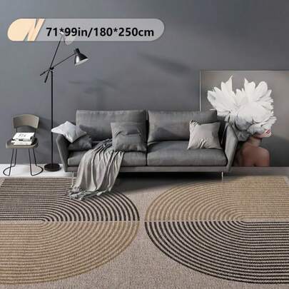 1pc Crystal Velvet Heavyweight Area Mat With Non-Slip Dots, 800g/M², Washable, Modern Scandinavian Style For Living Room, Bedside, Kitchen, Game Room, Entryway, Indoor/Outdoor Use, Rugs For Living Room Bathroom Decor