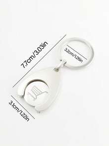 1 Pc Shopping Cart Trolley Coin Holder With Eur/Shopping Cart/Smooth Car Keychain And Metal Token Keyring, Small Gift For Shopping Cart Pendant,The Best Gift For Your Lover,Fashionable Keychains For Keychain For Wallet Backpack Bag Charm,Headphone Pendant Accessories, Birthday Gifts For Classmate Friend Colleague Family ﻿ ﻿ - Multicolor - View 8