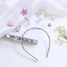 1pc New Valentine's Day 520 Heart Shaped Headband, Unique Headpiece For Wedding, Party, Festival - Heart-shaped Headband - View 8