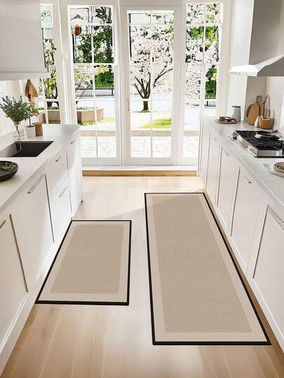 1 pièce Tapis de cuisine en fibre de gel de silice de style minimaliste. Tapis de cuisine absorbant, antidérapant et facile à nettoyer. Peut être utilisé comme tapis de cuisine, tapis de salle à manger, tapis de couloir, tapis de buanderie, décoration intérieure, paillasson et tapis de sol. Convient aux saisons de printemps, d'été, d'automne et d'hiver ainsi qu'aux jours fériés.
