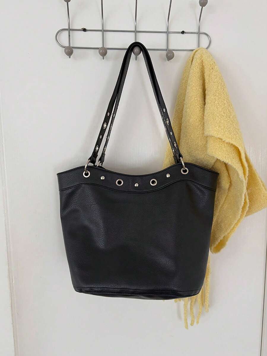 Túi xách da mềm dung tích lớn mới năm 2026, thiết kế độc đáo dành cho công sở và đi làm, có thể xách tay hoặc đeo vai.