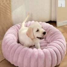 1 Stück Plüsch Hundekorb, dick und gemütlich, geeignet für große, mittlere und kleine Haustiere, Katzenbett und Hundekorb für Innenbereich - Violett - Übersicht 10