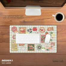 Juminocore, Heisei Retro, Deskmat, Cutecore, Mouse Pad, Kawaii Desk Mat, Desk Pad, Large Mouse Pad, Cubicle Decor, Gift For College Student - A - 查看 4
