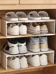 1 件装可伸缩厨房置物架 - 可调节设计，坚固塑料材质，无需工具，节省空间，适用于橱柜、台面、食品仓库 - 兼容双层置物架，是小型厨房的理想之选，外观现代简约，无需工具组装，便携小巧，易于清洁，是居家烹饪的必备品