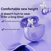 通勤族首选！这款开放式耳机设计优雅，搭配精致的蝴蝶配件，适合户外佩戴。Type-C 快充节省时间，超长续航支持全天通勤，实时电量显示，带来沉浸式聆听体验！ - 精美蝴蝶配件耳夾式耳機 - 查看 3