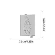 创意豹纹切割模具，DIY剪贴簿相册和压花模板，贺卡制作工具，卡片纸切割工艺品，礼品卡制作模板模切。 - 銀色 - 查看 9