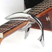 1pc - A Stylish And Unique Shark-Shaped Guitar Capo Made Of Zinc Alloy, Featuring Silicone Pads To Protect The Strings And A Built-In High-Elasticity Spring. Suitable For Acoustic And Electric Guitars, It Changes The Pitch. - Multicolor - View 6