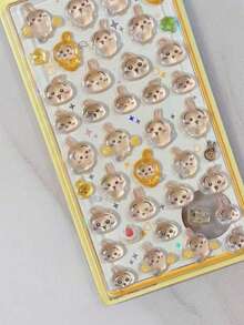 3D可爱胶水小霸兔装饰贴纸，3D贴纸，可用于手部、水瓶、桌面、礼品等，多功能儿童装饰贴纸（部分款式可能存在色差，随机发货） - 彩色 - 查看 11