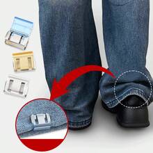 6pcs Invisible Pant Leg Clips - No Sewing Required Pant Leg Fixers To Prevent Dragging, Also Can Be Used To Secure Sun Hat/Bucket Hat Strings, Invisible Pant Leg Shortening Clips, Hidden Clasp Pant Leg Closure Device To Prevent Dragging Hem - Multicolor - View 2