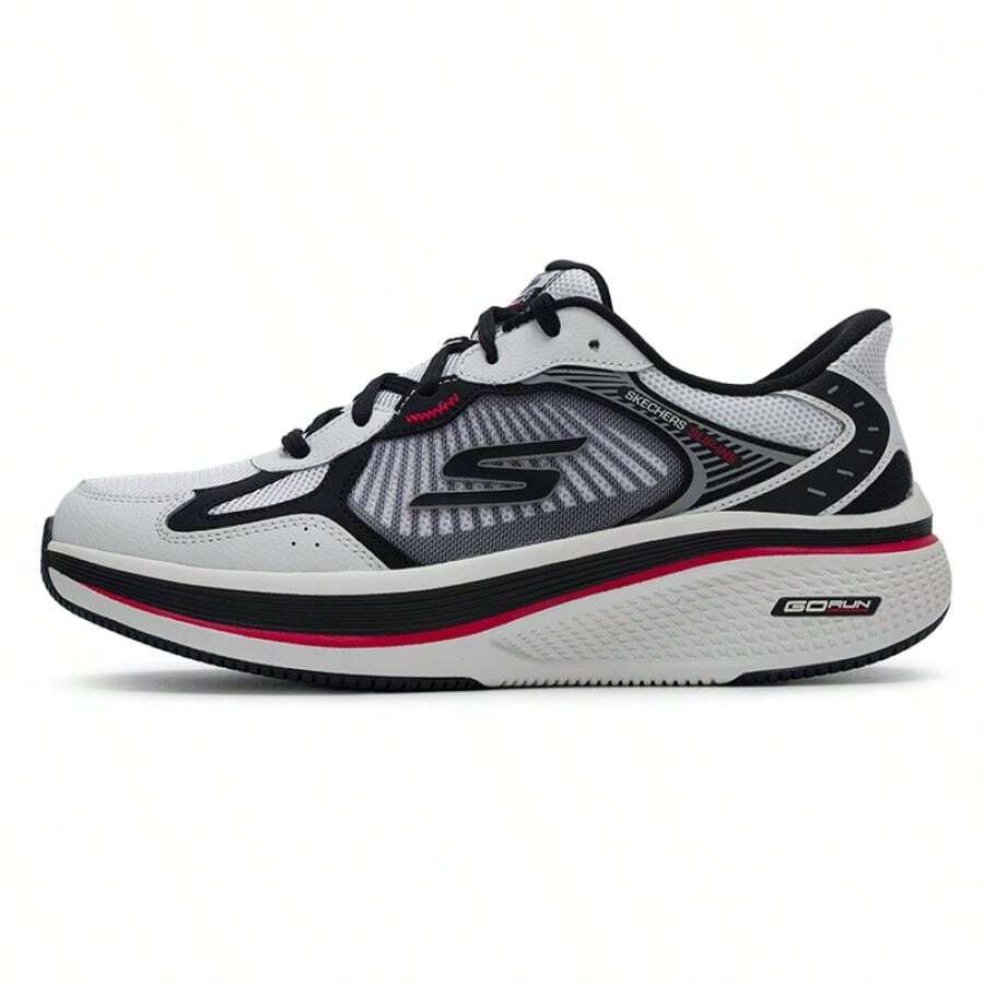 Skechers Zapatillas de running Go Run Elevate 2.0 para hombres, ligeras y cómodas para deportes casuales al aire libre, 220854-WBK - Blanco/Negro - Ver 1