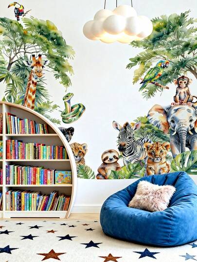 1pc/2pcs/4pcs - Wall Decals - [26 English Letters, Animals, Flowers] Decorative Wall Stickers For Boys Girls Kids Room, Nursery, Bedroom, Living Room, Removable Personalized Gift Wall Art Decor