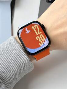 1 chiếc dây đeo đồng hồ silicon từ tính họa tiết vải thiều unisex, tương thích với Apple Watch 42mm, 38mm, 40mm, 41mm, 44mm, 45mm, 46mm, 49mm, dây đeo thay thế thời trang cho đồng hồ thông minh dòng Ultra2, Ultra SE2, SE 11, 10, 9, 8, 7, 6, 5, 4, 3, 2, 1 - Nhiều màu - Xem 4