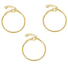 3pcs Snake Bone Chain Bracelet DIY Set, With Heart-Shaped Lobster Clasp, European Style, Suitable For Christmas, Valentine's Day Handmade, Creative Bracelet Accessories, Gift For Lover, Blessing, New Year, Women & Girls Jewelry Supplies, Bracelet & Anklet Making, Beading Jewelry Crafting - Multicolor - View 4
