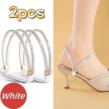 1 Pair High Heel Shoelaces, Non-Slip Elastic No-Tie Shoelaces, Suitable For High Heels And Sandals, Easy To Install, Fit For Women's High Heels And Flats, Great Home Gift, Women's Day, Travel Essentials, Wedding Favors, Y2k, Bedroom, Car Accessories Women, Kitchen Decor, Cute Stuff - Multicolor - View 11