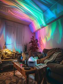1 đèn chiếu bầu trời sao Aurora, đèn ngủ LED chiếu hình ảnh có điều khiển từ xa, cấp nguồn bằng USB, thích hợp cho tiệc tùng, phòng ngủ, sân khấu, nhà cửa, sinh nhật, ngày Valentine, trang trí phòng, đám cưới. - Nhiều màu - Xem 6