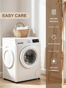 1件套防水纯色床单套装，床上用品，白色床笠，防水床垫保护套，大号床品套装，标准双人床尺寸，柔软舒适的卧室床品，亲肤床垫垫，防尘防潮床垫罩 - 白色 - 查看 6