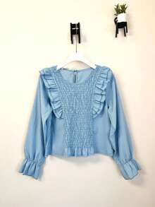 Women Tops - 淺藍色 - 查看 3