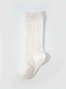 5 Pairs Random Children Plain Mid-Calf Socks, Versatile Mesh Ankle Socks - Multicolor - View 6