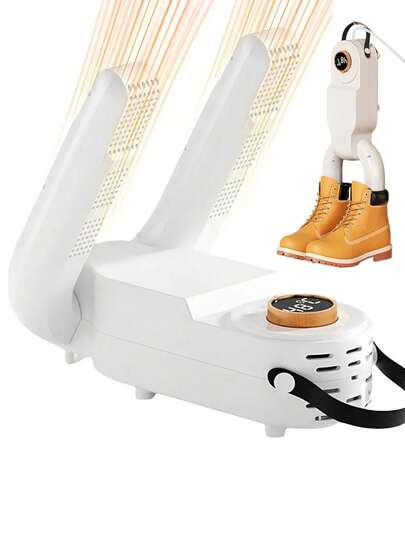 ecador de zapatos eléctrico - Secador de botas plegable para botas de trabajo, secador de zapatos y desodorante, control inteligente de temporizador de 4 niveles, calor de 48°C, secado rápido con circulación de aire 360° para zapatos, botas y guantes.