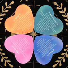 1 Set Of 46pcs Guardian Angel Oracle Cards, Heart-Shaped English Cards, Suitable For Valentine's Day, Spring Festival, Easter Gifts, Game Rewards, Holiday Gatherings, Tabletop Games, Leisure Divination Card Games - Multicolor - View 5