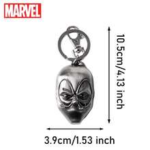 Marvel Móc khóa mặt nạ Deadpool được cấp phép chính thức của  (1 chiếc) - Hợp kim kẽm - Vật trang trí cho ba lô và chìa khóa xe. Món quà hoàn hảo cho bạn bè và người hâm mộ . - Bạc - Xem 2