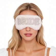 1pc Bride Pearl & Diamond Decor Eye Mask, Elegant "BRIDE/MRS/I DO" Design, Wedding Photo Prop, Breathable Blackout Travel Sleep Eye Mask, Bridesmaid Gift, Suitable For Wedding, Anniversary, Birthday Party, Valentine's Day, Thanksgiving, New Year, Mother's Day, Father's Day, Ramadan - Multicolor - View 9